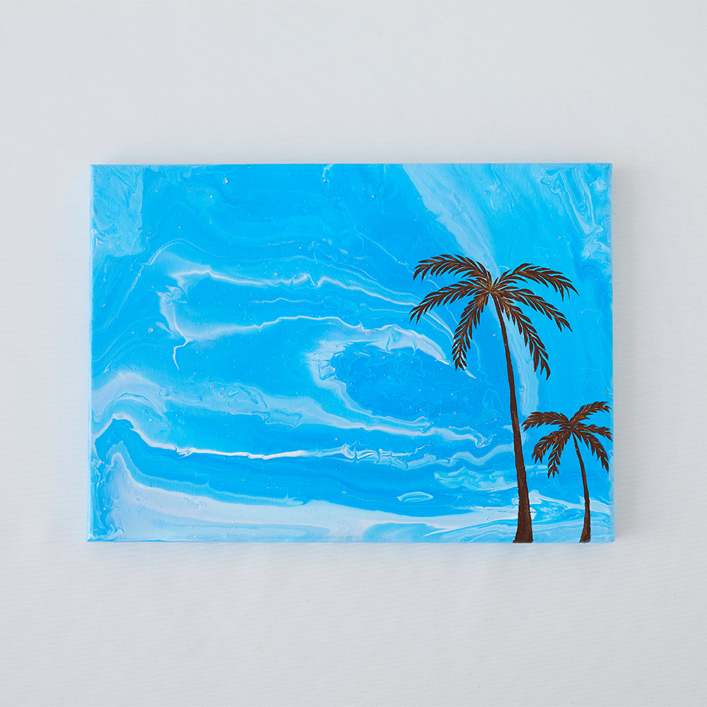 palm trees&waves